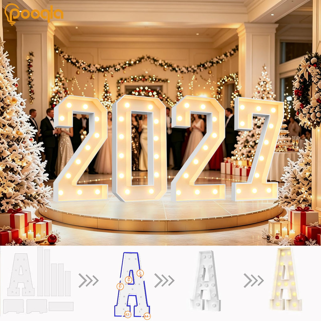 4FT Marquee Numbers, Large Light Up Number 17th Birthday Party Decor