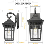 Outdoor Wall Lights for House, Exterior Lighting Fixtures Wall Mount Outdoor Porch Lights Waterproof Black Outdoor Sco