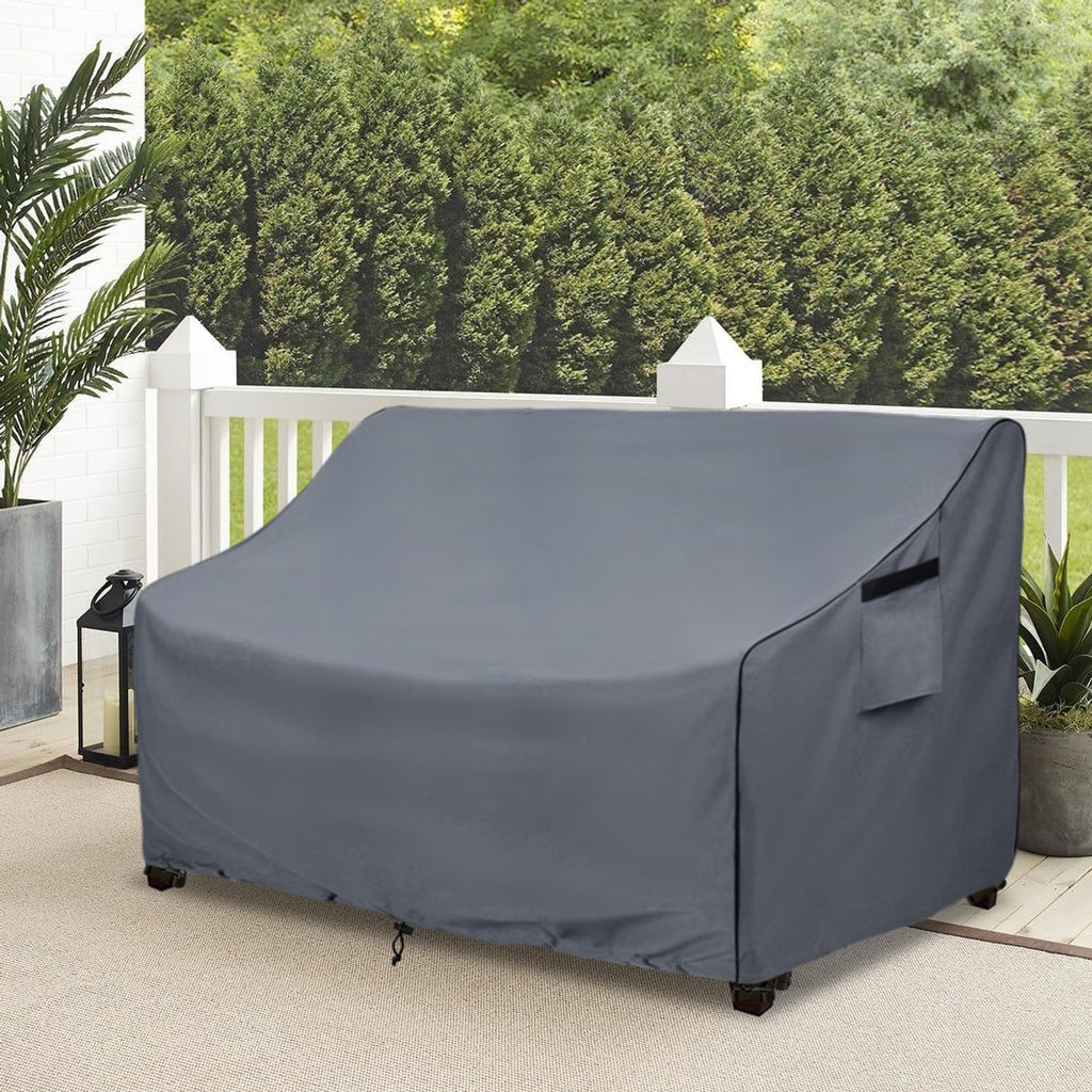 Outdoor 3-Seater Loveseat Cover, 600D Heavy Duty 100% Waterproof Patio Sofa Cover, Furniture Covers for Sofa and