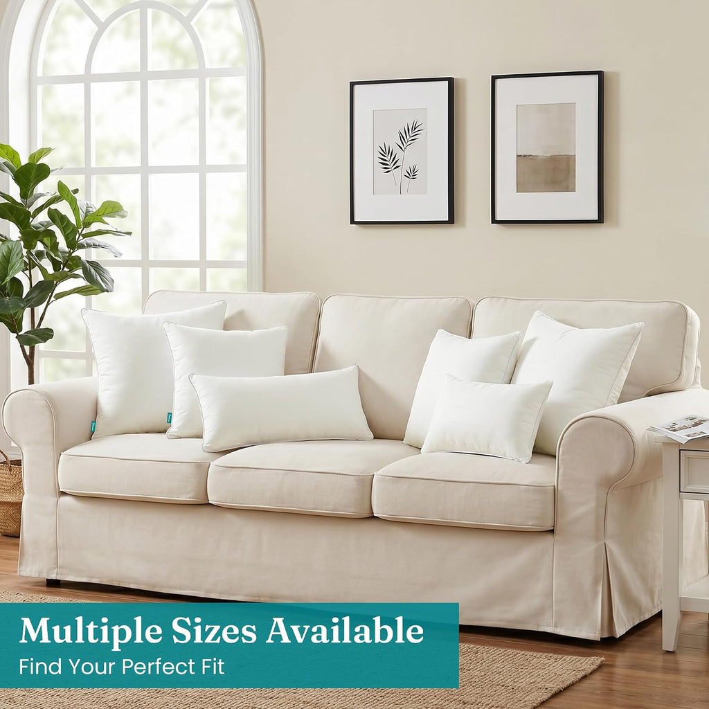 12x20 Inch Lumbar Pillow Inserts, Decorative Pillows - Set of 2