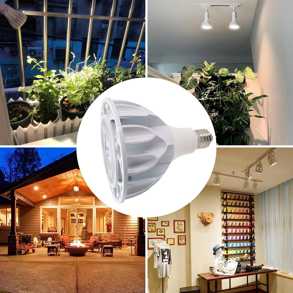 Pack of 6 PAR38 Flood Light LED Bulb 20 Watt COB Grow Lights (150 Watt Eqv.) 2000 Lumens Spotlight, 36° Beam Angle