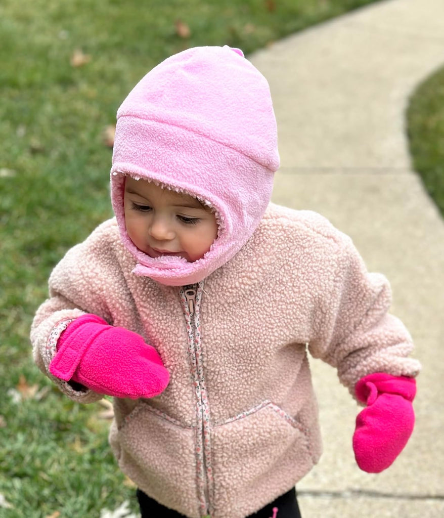 Baby Toddler Mittens Kids 2 Pair Pack Fleece Warm Sherpa Lined