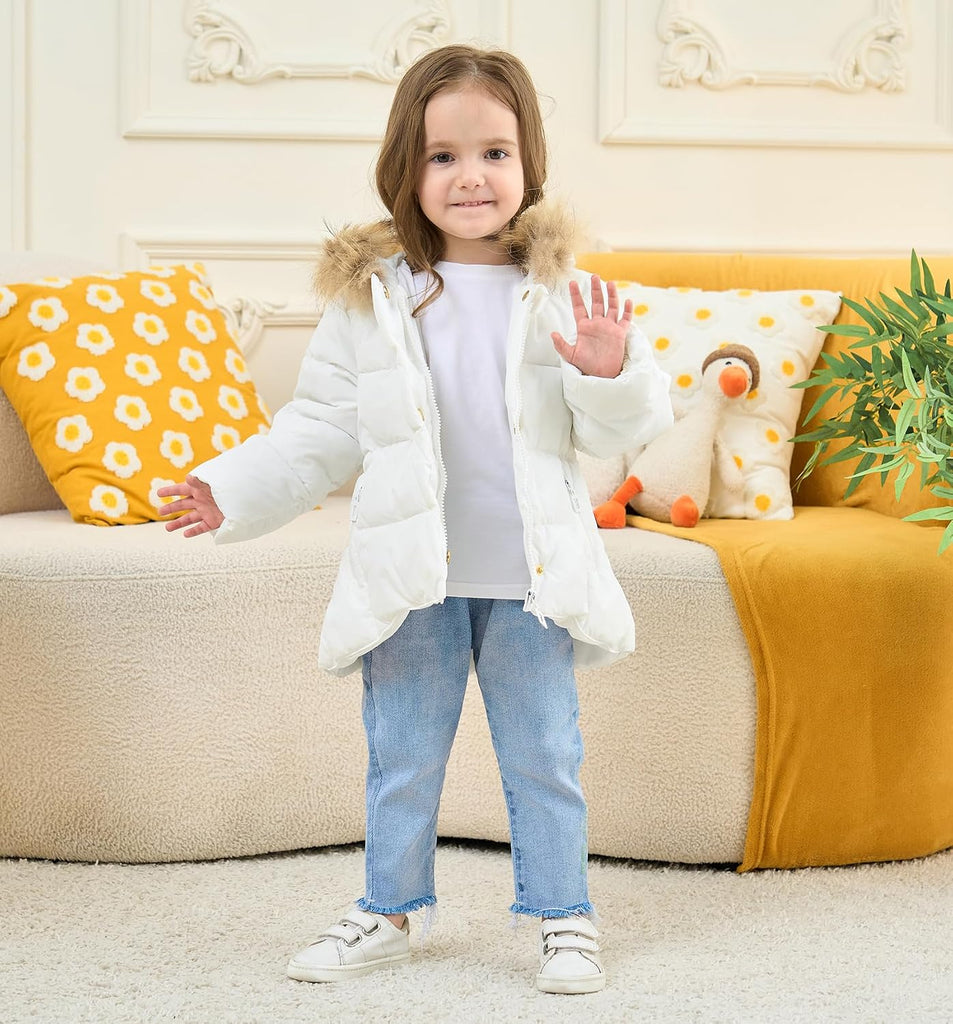 Baby Boys Girls Jacket Toddler Winter Warm Coat with Hooded