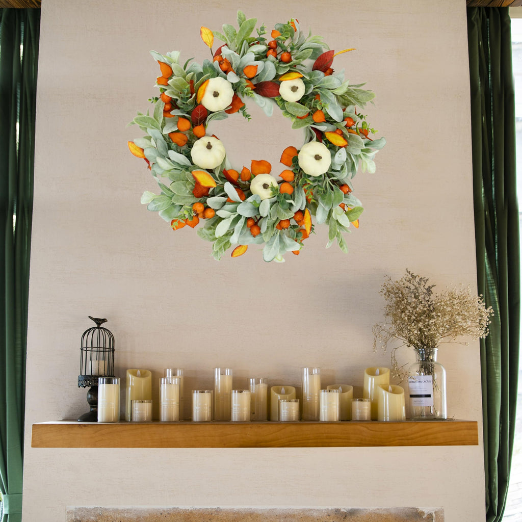 Fall Wreaths for Front Door Autumn Pumpkin Wreath Decor