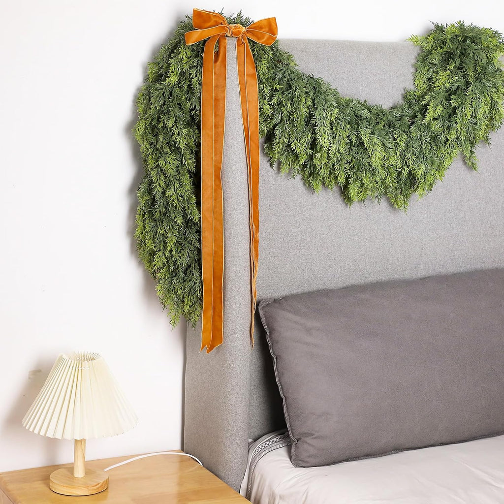 1 Pcs 18ft Christmas Artificial Cedar Garland Realistic