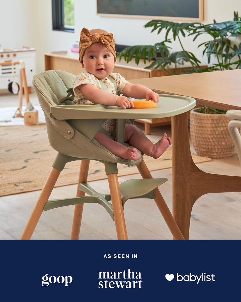 The High Chair Infant Kit - Convertible Wooden High Chair for Babies & Toddlers with Infant Support & Cushion, Grows