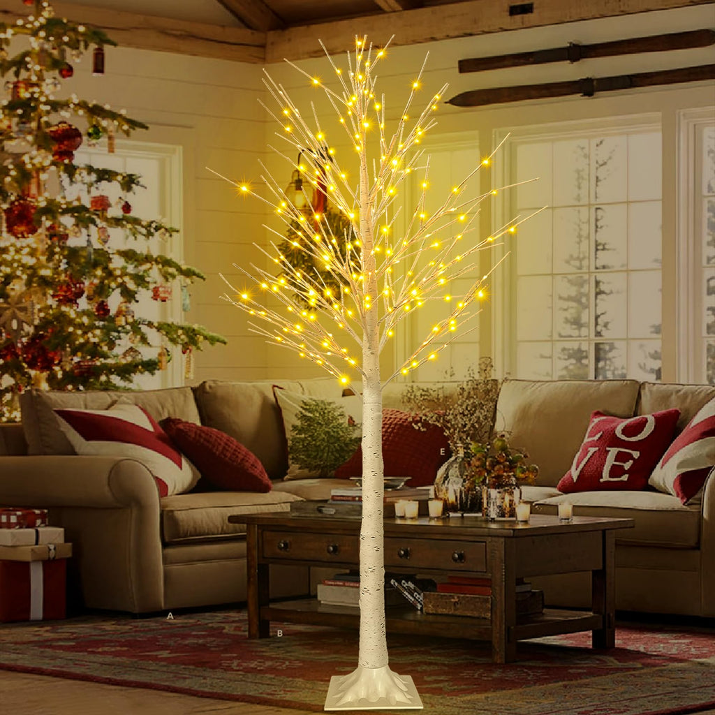 6 FT 144 LED Lighted Birch Tree