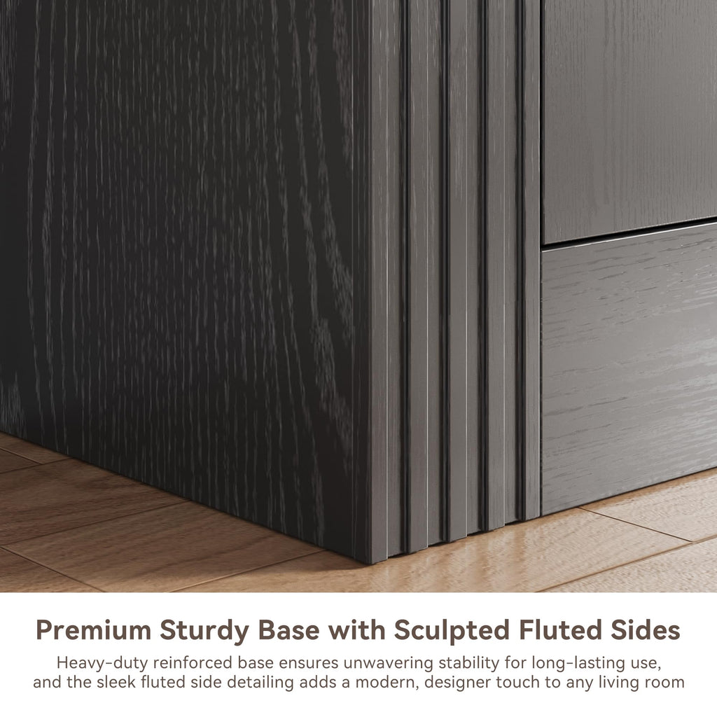 Modern 70" TV Stand for TVs up to 80", Sturdy Entertainment Center with 2 Drawers & 2 Side Cabinets, Media Console
