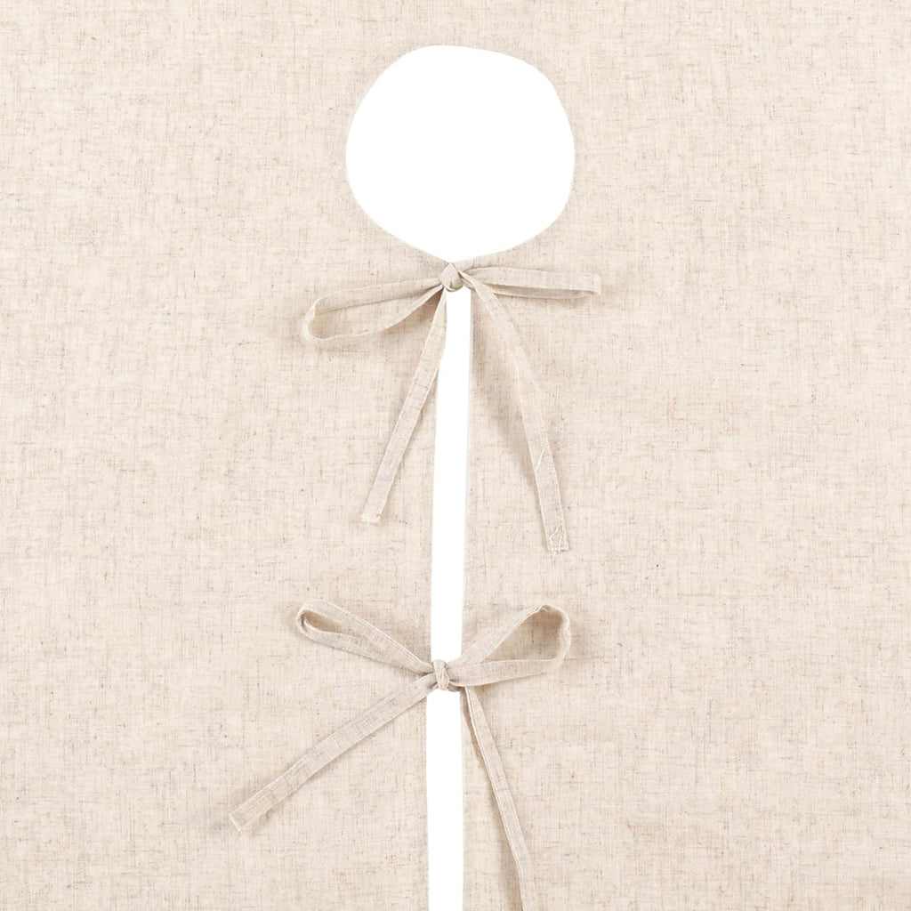 Linen Christmas Tree Skirt - Toscana Collection - Natural Solid Edge - Classic Holiday Farmhouse Décor, 56", Natural