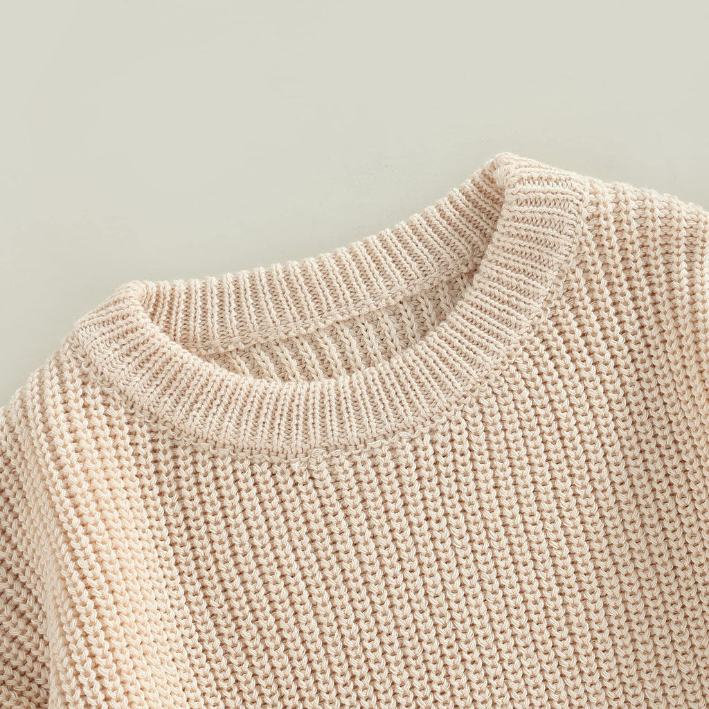 Baby Girl Boy Knit Sweater Blouse Pullover Sweatshirt Warm Crewneck Long Sleeve Tops for Infant Toddler (3-6