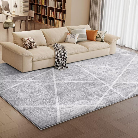 Vamcheer Modern Area Rug 5x7 - Upgraded 10mm Thick Sponge for Exceptional Comfort
