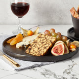 Celina Stoneware 32 Piece Modern Dinnerware Set, Plates and Bowls, Black Matte, Service for 8