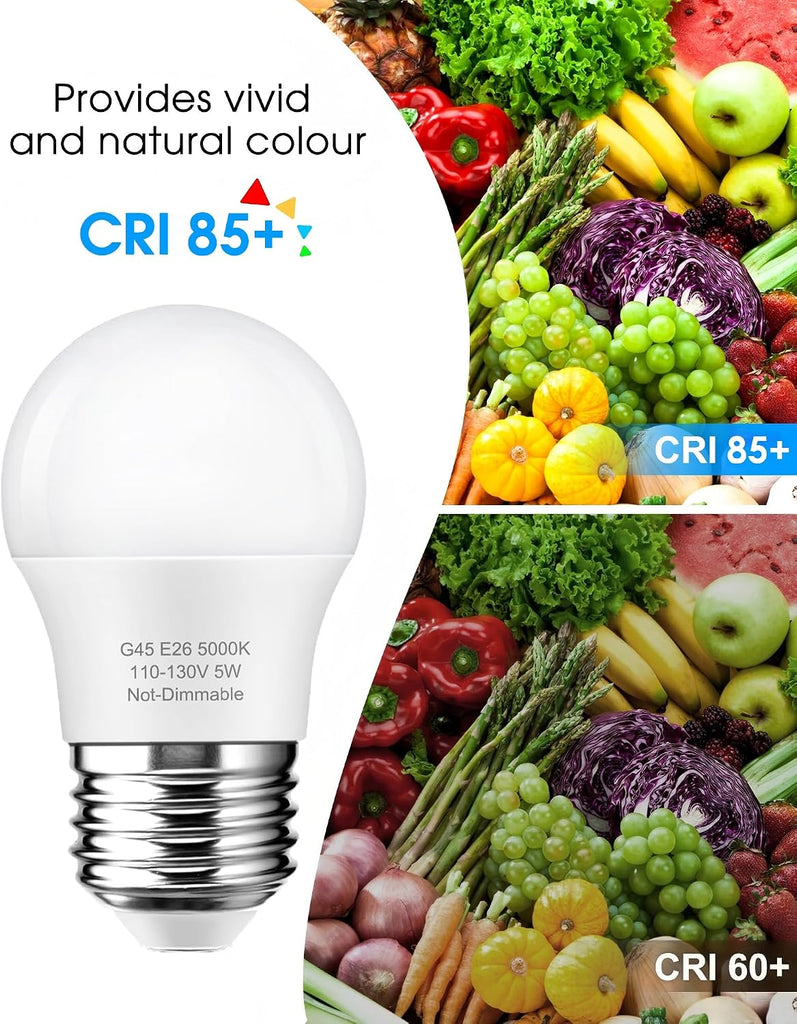 A15 Small LED Refrigerator Light Bulbs, 40W Equivalent Non-Dimmable
