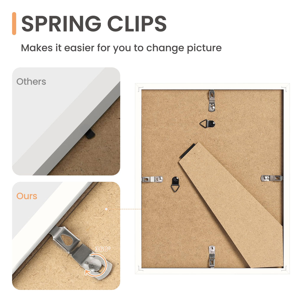 Picture Frames Set of 10, Including 8x10, 5x7, 4x6 White Frame
