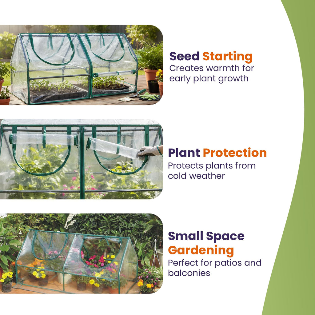 Garden Cold Frame Greenhouse Cloche - 3 Pack