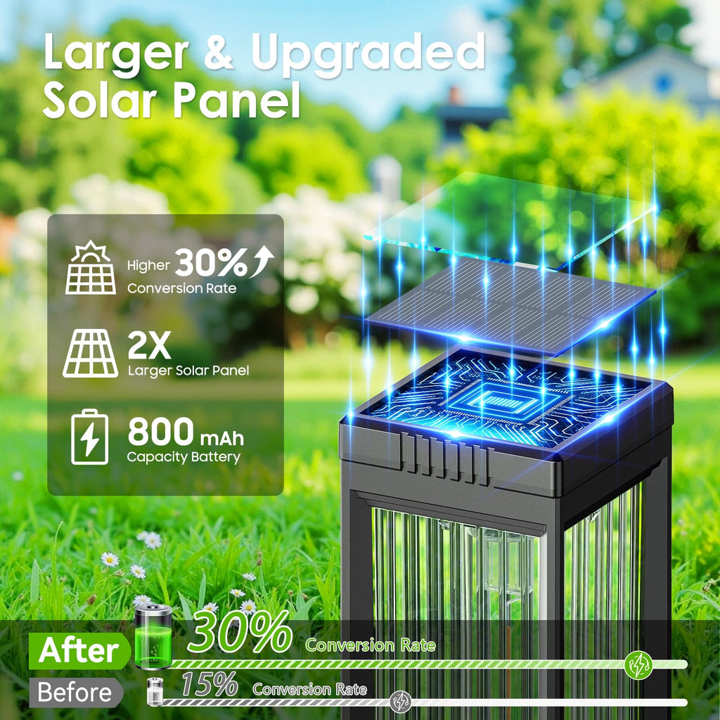 Solar Lights Outdoor Pathway, Upgraded 6 Pack