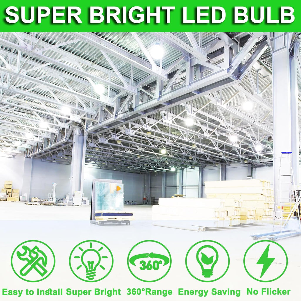 4 Pack 1000W Equivalent Led Corn Light Bulb, 10000 Lumen 5000K Daylight White 100W LED Corn Bulb, AC85-265V, E26/E39