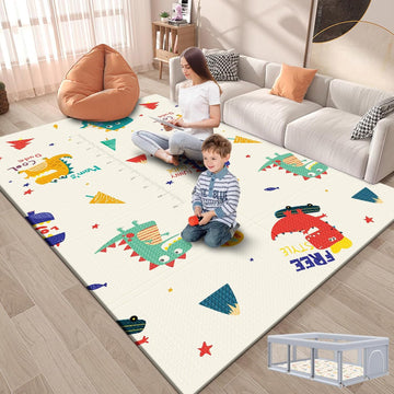 74" × 50" Baby Play Mat for Floor, Baby Playmat for Playpen, Thick Ultra Soft Playpen Mat for Playing or Crawling