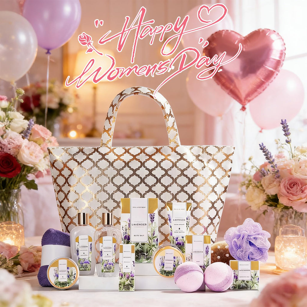Lavender 15pc Spa Sets Gift Baskets for Women