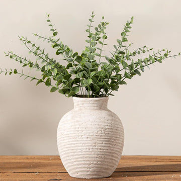 Ceramic Flower Vase Home Decor - Small Farmhouse Table Vases Rustic Vintage
