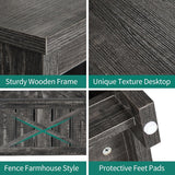 Coffee Tables Farmhouse Coffee Table with Storage Rustic Wood Cocktail Table,Square Coffee Table for Living Meeting