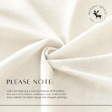 Ruffle Farmhouse Rustic Rectangle Natural Stonewashed Cotton Tablecloth (60x120 inch, White)