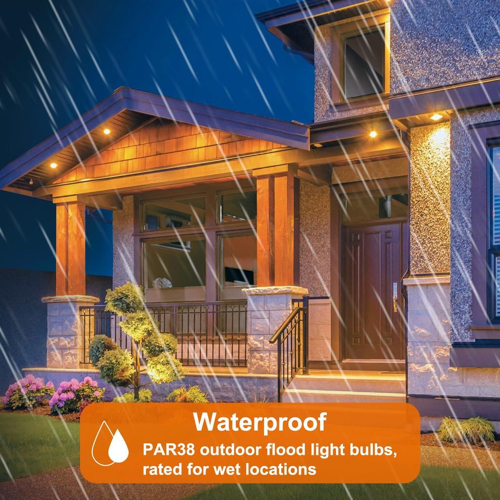 Waterproof PAR38 LED Flood Light Bulb Dimmable 15W 120V 3000K