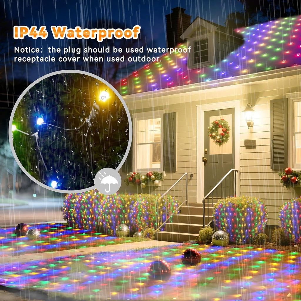 21FT x 5FT Christmas Net Lights Outdoor Mesh Lights Connectable