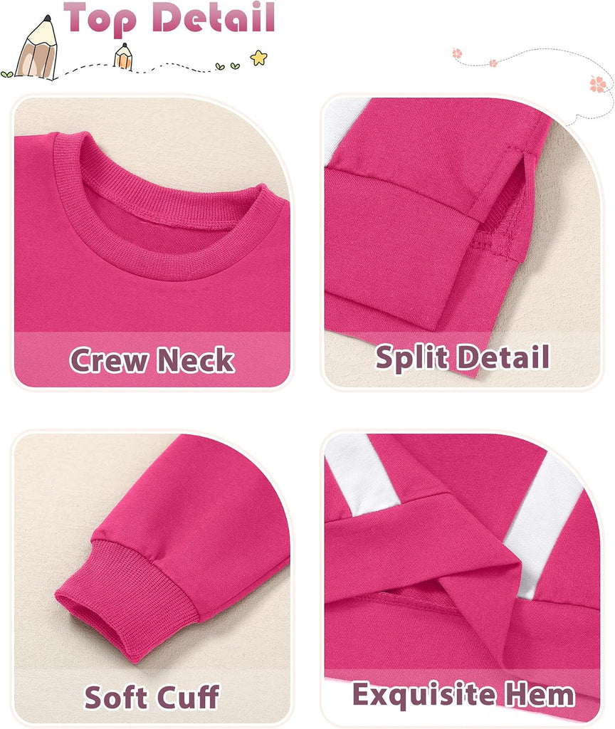 Girl Clothes 2 Piece Outfits Sweatsuit Fashion Sweatshirt Pants Set