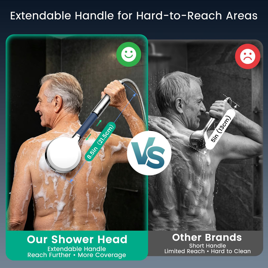 Head with Handhled High Pressure Hand held Showerhead with 6 Modes