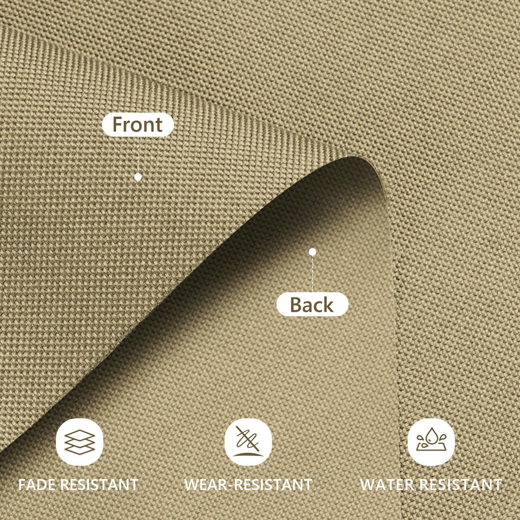 Waterproof Canvas Fabric by The Yard 600D Upholstery Fabric 58x108in Khaki