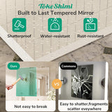24x36 Beveled Wall Mirror Decorative, Bathroom Vanity Mirrored with 1" Beveled Edge, Shatterproof Modern Frameless