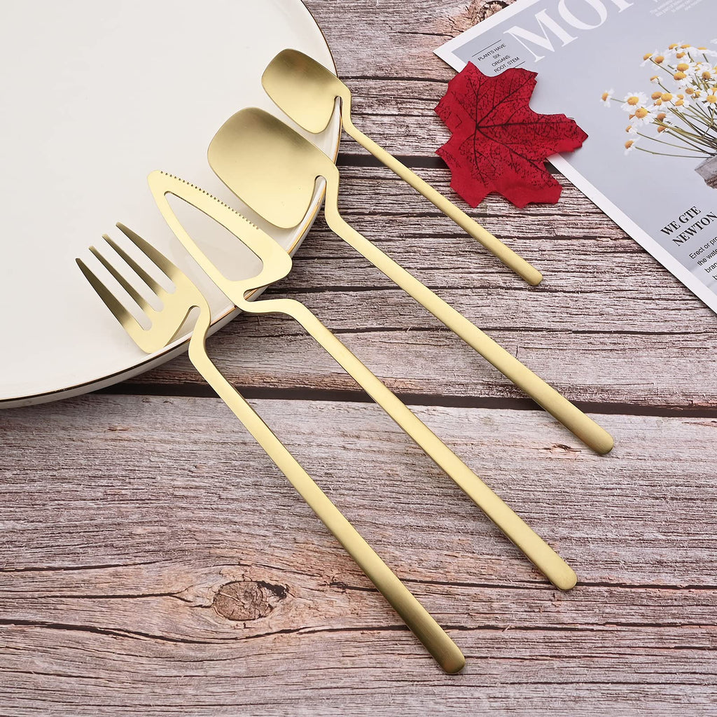 Flatware Set 32-piece Silverware Set Matte Finished Cutlery Set Service for 8 Include Knife/Fork/Spoon/Coffee spoon