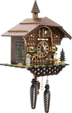 Cuckoo Palace German Cuckoo Clock - The Brotzeit House - with Quartz Movement - 10.3 inches high - Black Forest Clock