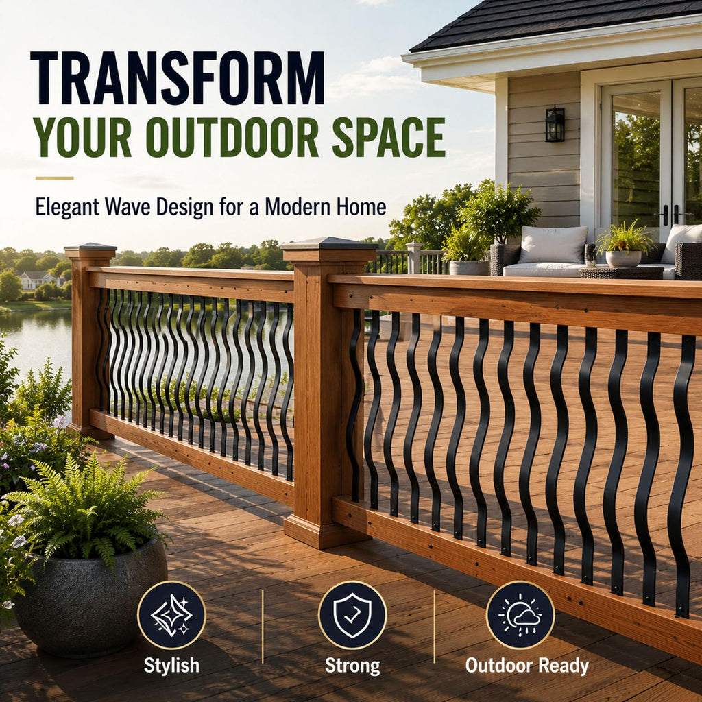 61 Pack 32.25" Deck Balusters, Heavy Duty Deck Railing with Screws
