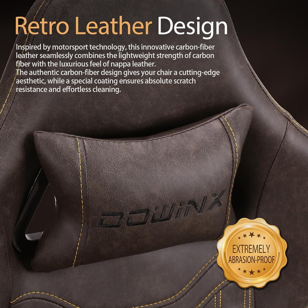 Gaming Chair Breathable PU Leather Gamer Chair with Footrest Massage Lumbar Support, Big and Tall Ergonomic Reclining