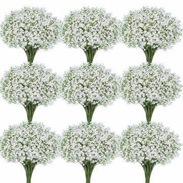 50 Pcs Baby Breath Artificial Flowers, Fake Babys Breath Gypsophila Flowers Bulk, Realistic Artificial Flowers