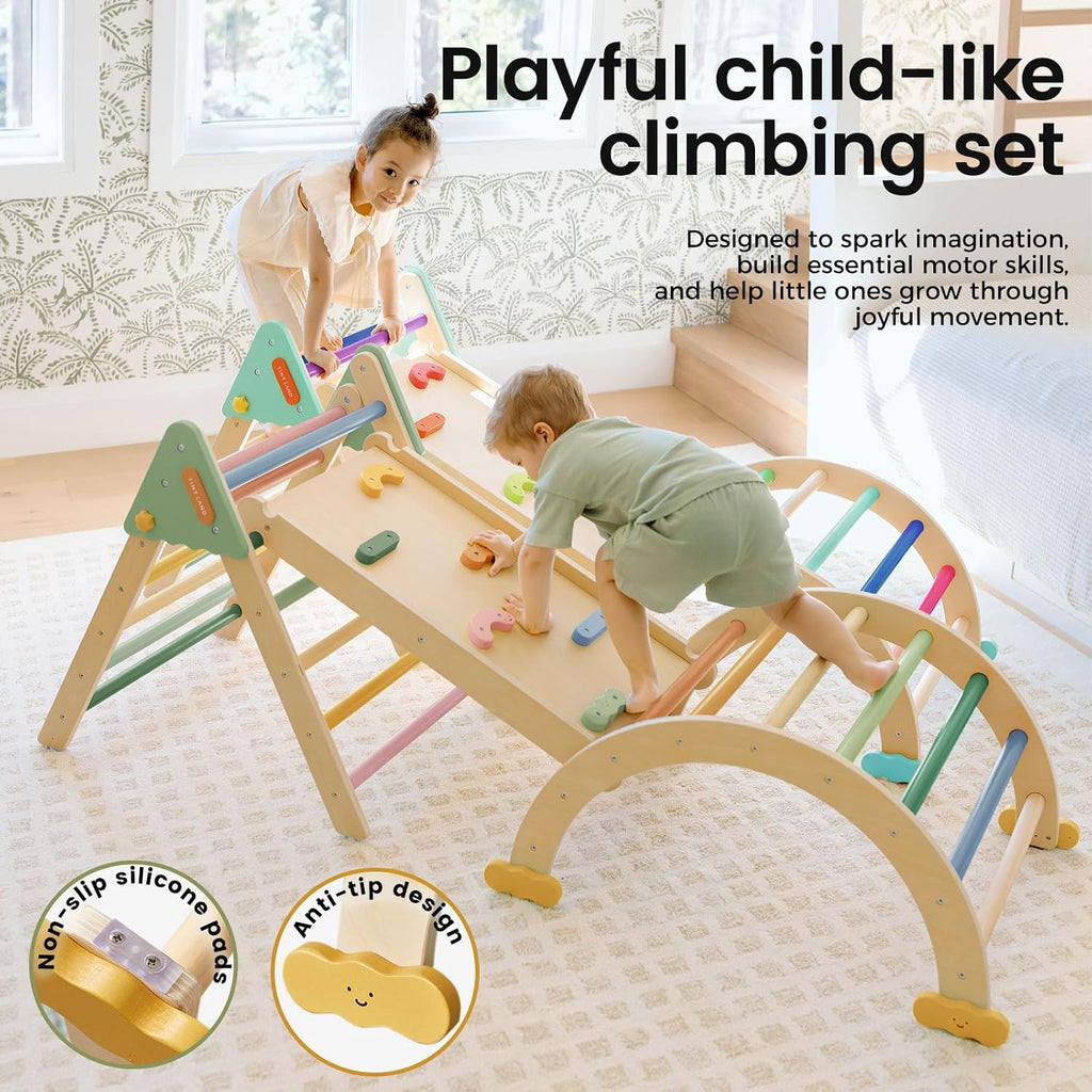 Land Triangle Set, in-1 Foldable Montessori Climbing Toys