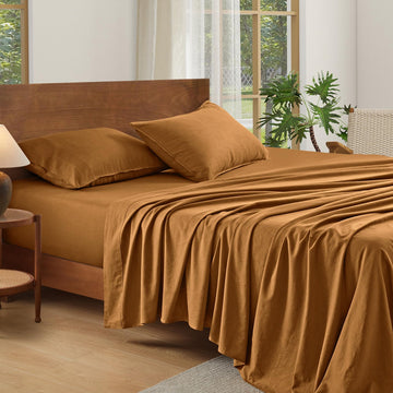100% French Linen Sheets Twin XL Size Bed Sheets for Hot Sleepers