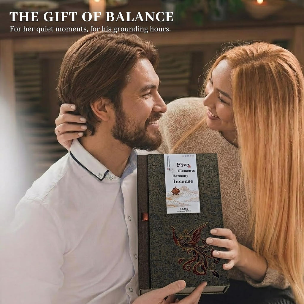 5 in 1 Incense Sticks Gift Set,5 Elements Scents with Incense Holder - Set of 5
