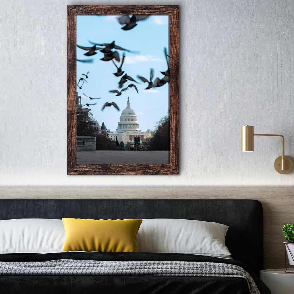 24x36 Picture Frame Brown, Poster Frames Wall Decor Hanging, 1 Pack