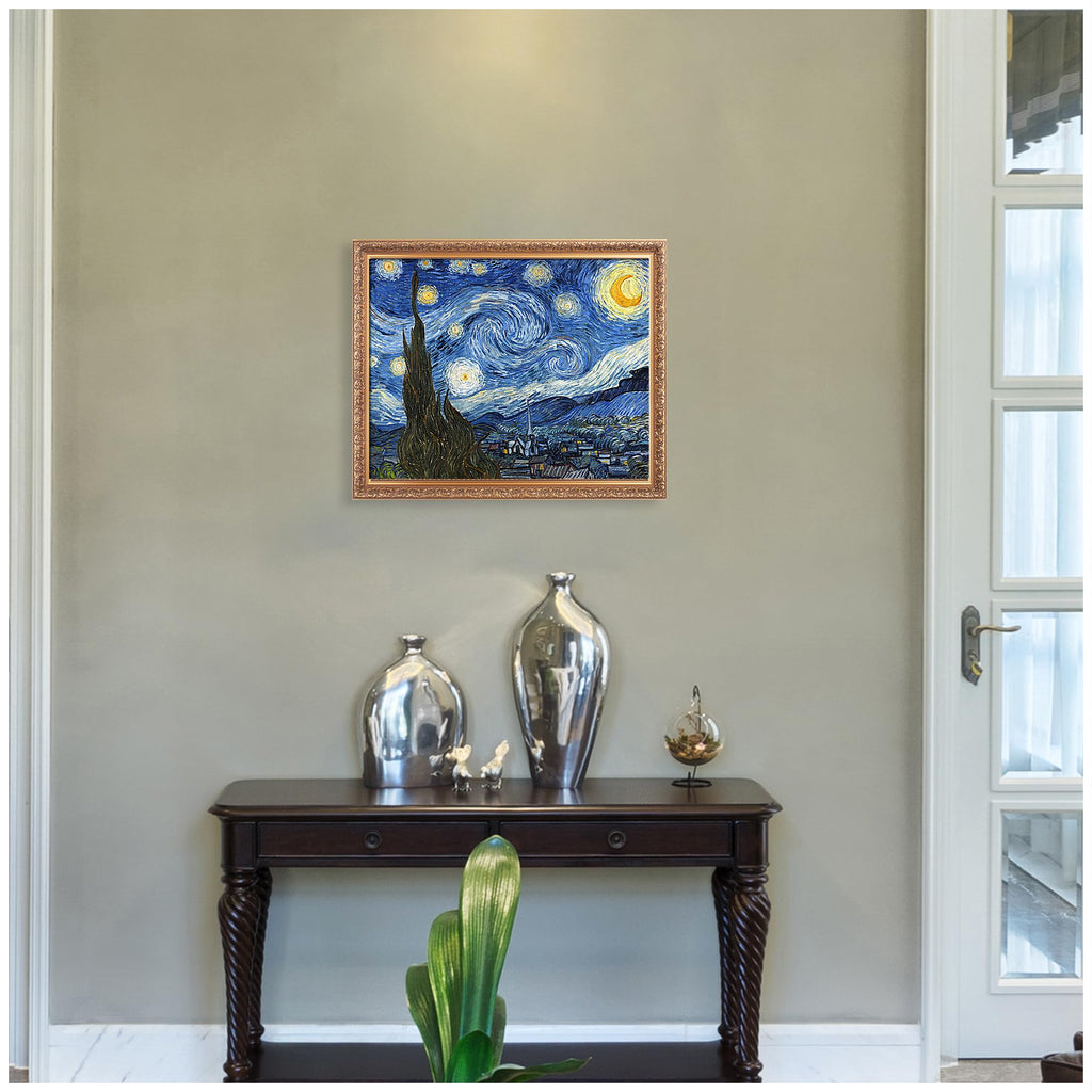 Starry Night by Vincent Van Gogh, Gold-Framed Art