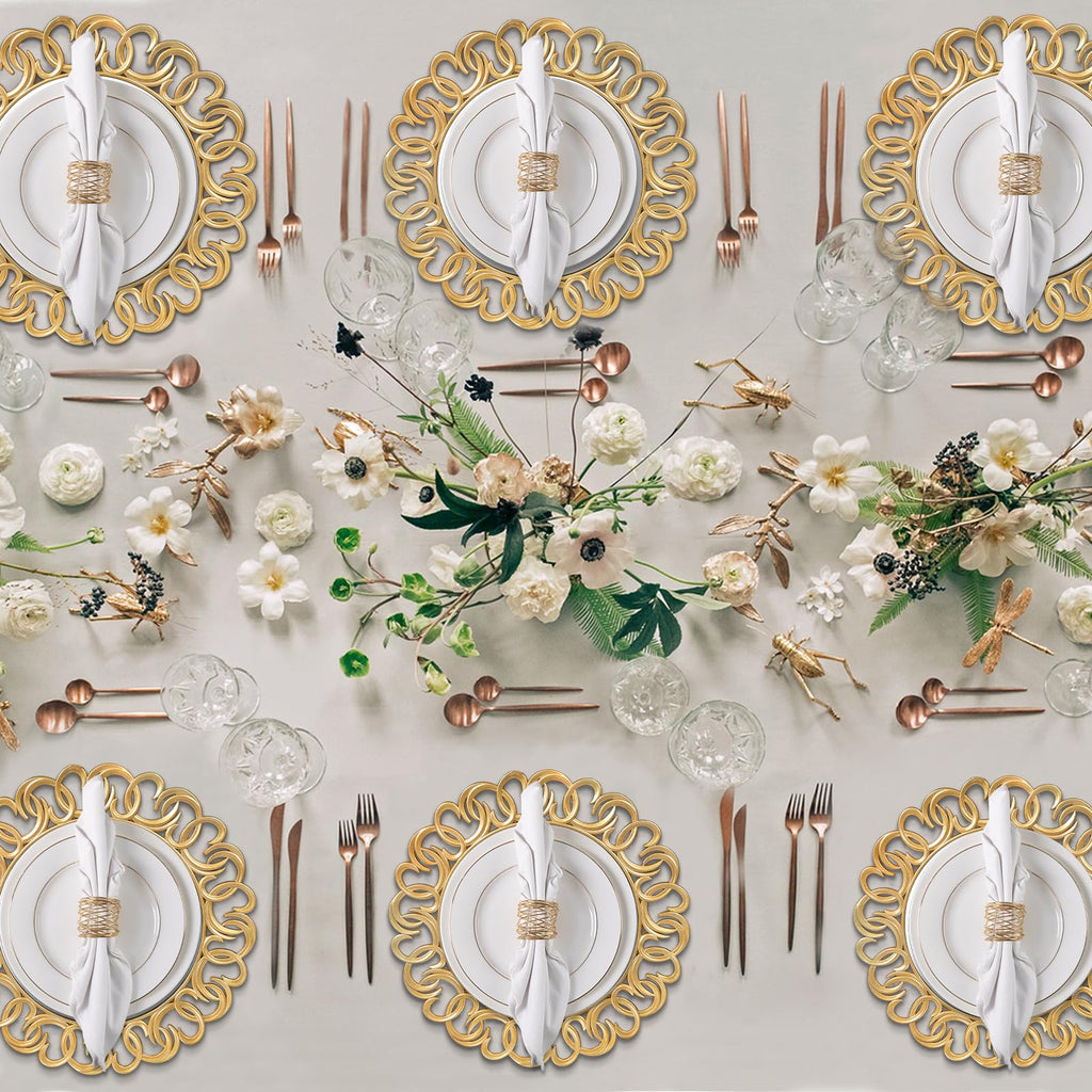 Set of 12, Mirror Charger for Dinner Plates