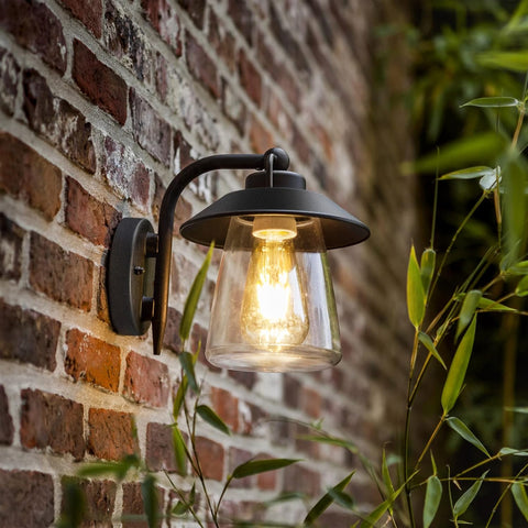 Outdoor Indoor Wall Lantern, Farmhouse Barn Wall Sconce Lighting Fixture,Matte Black Finish Anti-Rust Wall Mount Light