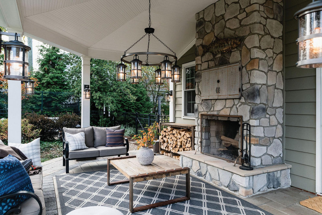 Lakehouse Small Outdoor Wall Lantern, Aged Zinc & Driftwood Gray