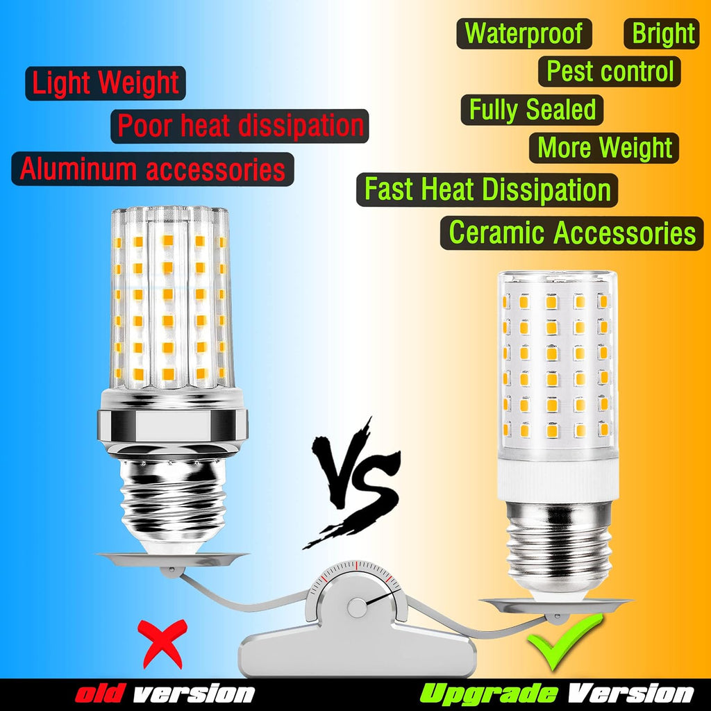 E26 100 Watt Equivalent LED Candelabra Corn Bulbs,2700K Warm