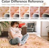 3x5 Area Rugs, Washable Vacuum-Friendly Non-Slip Rug Vintage Boho Gothic Sun and Moon Printed Patter