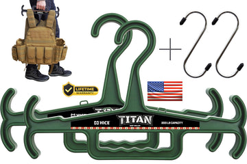 Titan Vest Hanger | Original Heavy Duty Plate Carrier & Body Armor Hanger | 200 lb Load Capacity | Durable High
