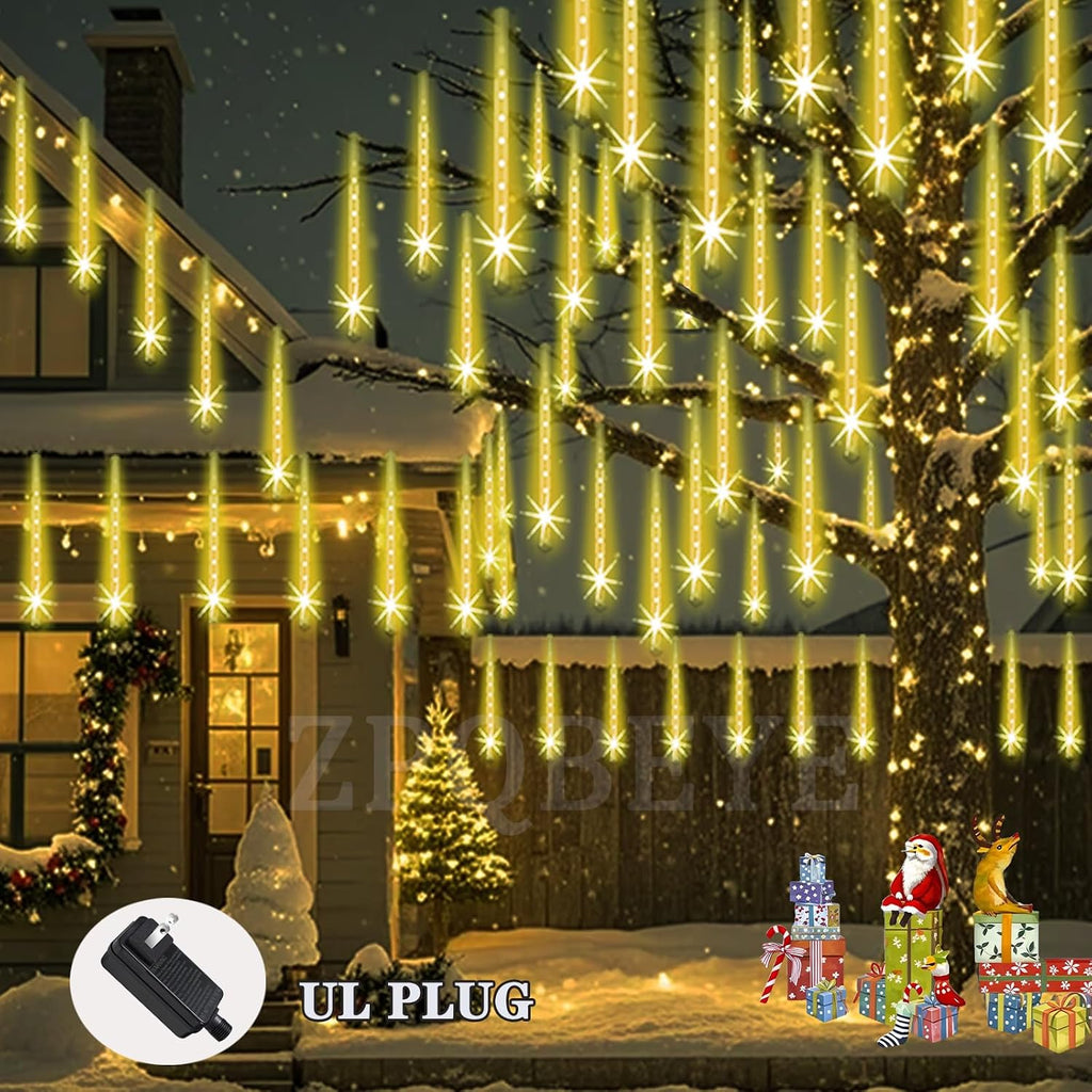 Outdoor Meteor Shower Christmas Lights, Falling rain Drop Lights
