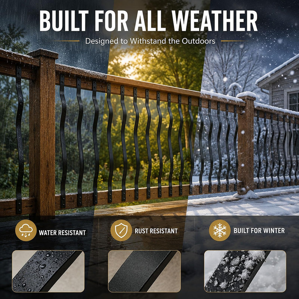 26 Pack Metal Deck Balusters, 36 inch Heavy Duty Deck Spindles with Screws